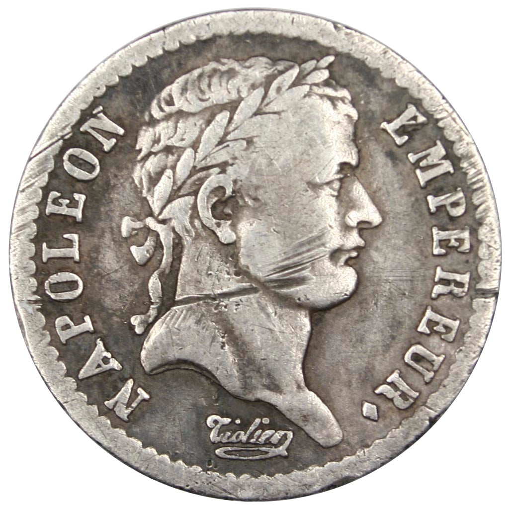 FRANCE, Napoléon I, 1/2 Franc, 1811, Paris, KM #691.1, VF(30-35), Silver, Gadour