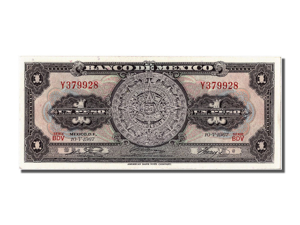 Banknote, Mexico, 1 Peso, 1967, 1967-05-10, UNC(65-70)