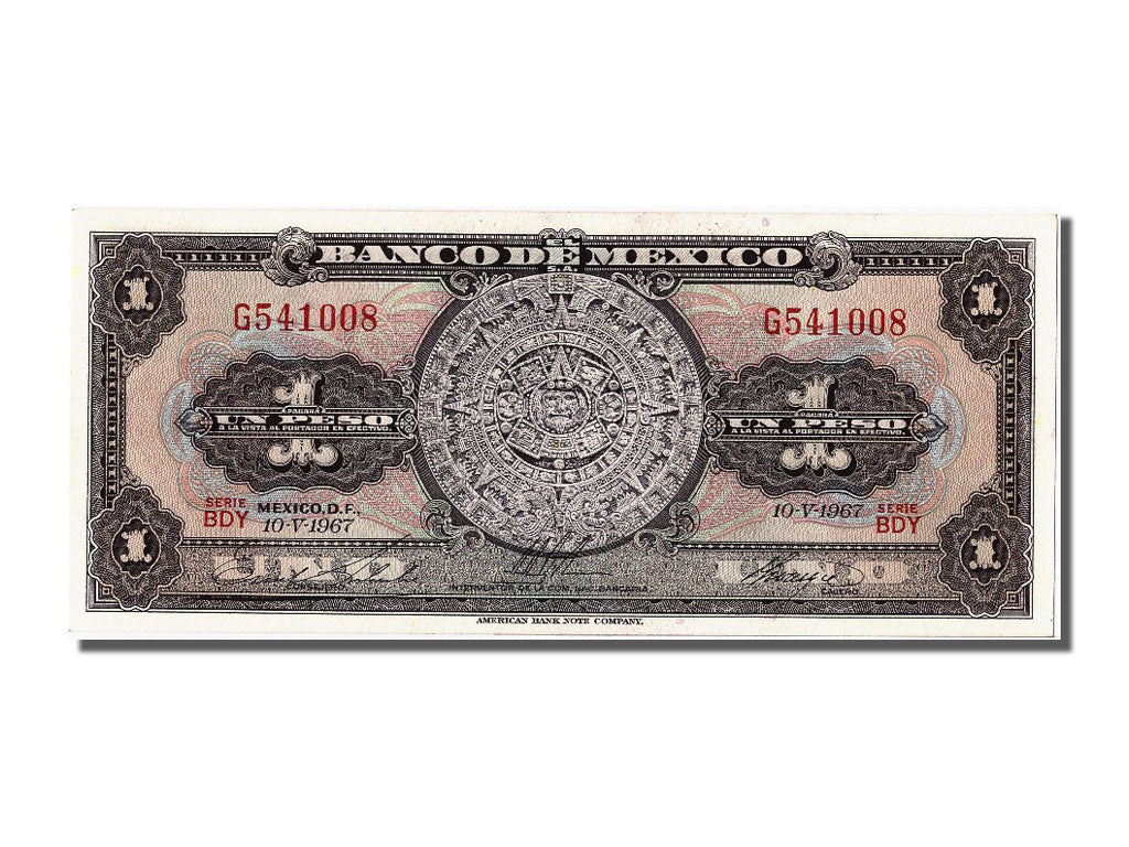 Banknote, Mexico, 1 Peso, 1967, 1967-05-10, UNC(65-70)