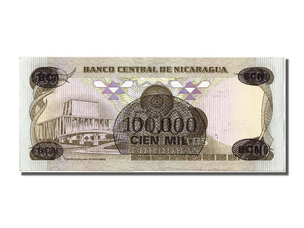 Banconote, Nicaragua, 100,000 Córdobas on 500 Córdobas, 1987, SPL