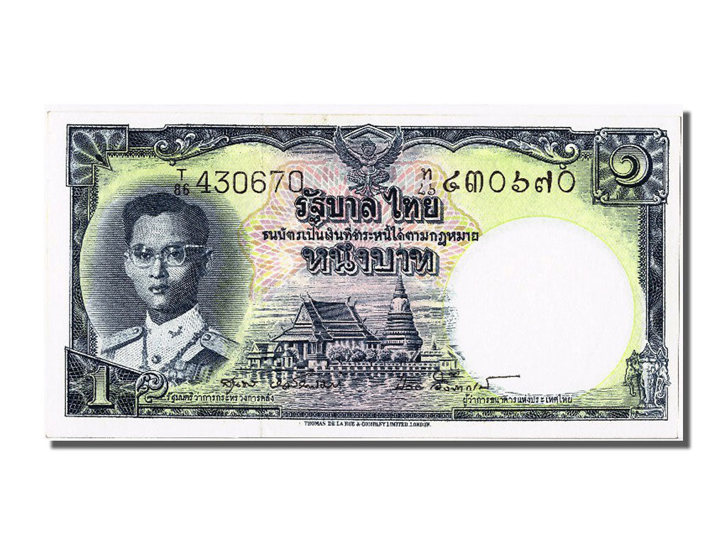 Thailand, 1 Baht, KM #74d, UNC(65-70), T86 430670