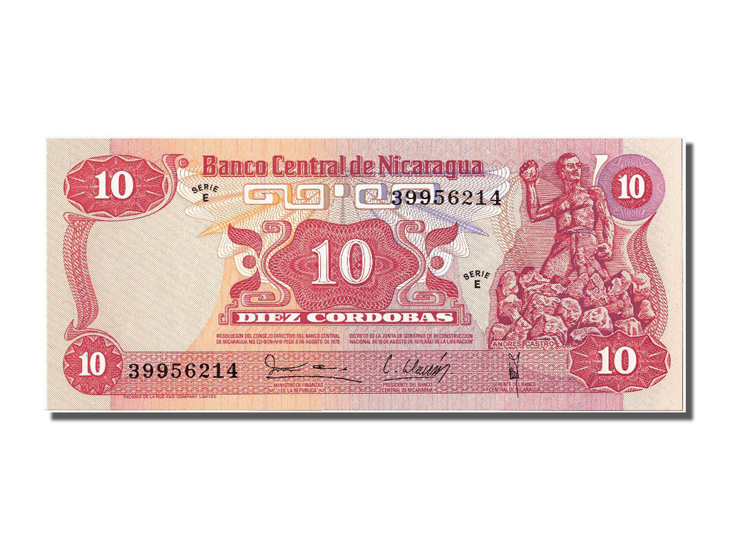 Banknote, Nicaragua, 10 Cordobas, 1979, UNC(65-70)