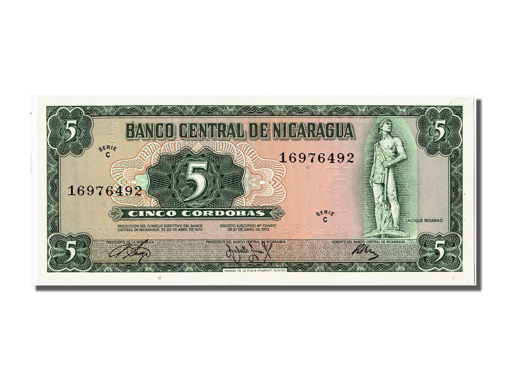 Billete, 5 Cordobas, 1972, Nicaragua, UNC