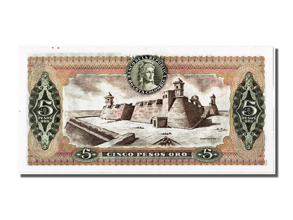 Banknote, Colombia, 5 Pesos Oro, 1975, 1975-07-20, UNC(63)