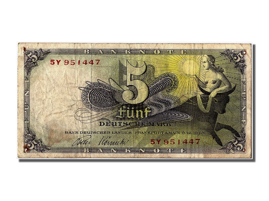 Banknote, GERMANY - FEDERAL REPUBLIC, 5 Deutsche Mark, 1948, 1948-12-09