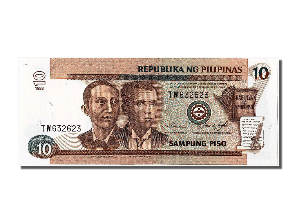 Billete, 10 Piso, 1998, Filipinas, UNC