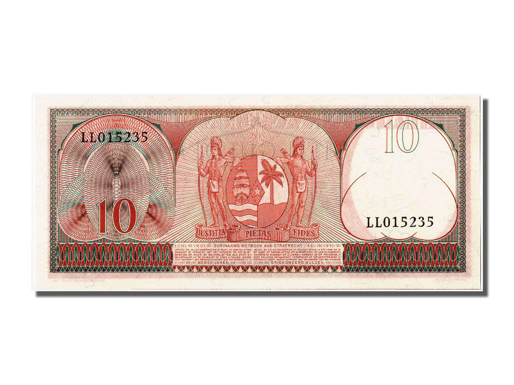 Banknote, Suriname, 10 Gulden, 1963, 1963-09-01, UNC(65-70)
