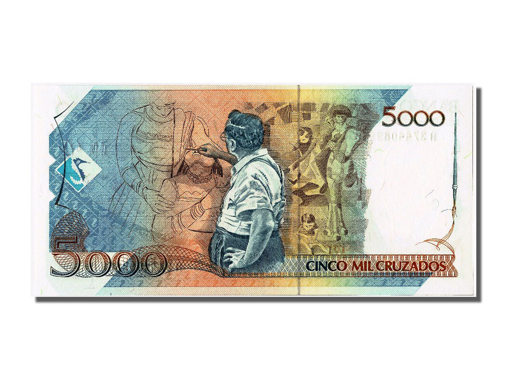 Brasile, 5 Cruzados Novos on 5000 Cruzados, FDS