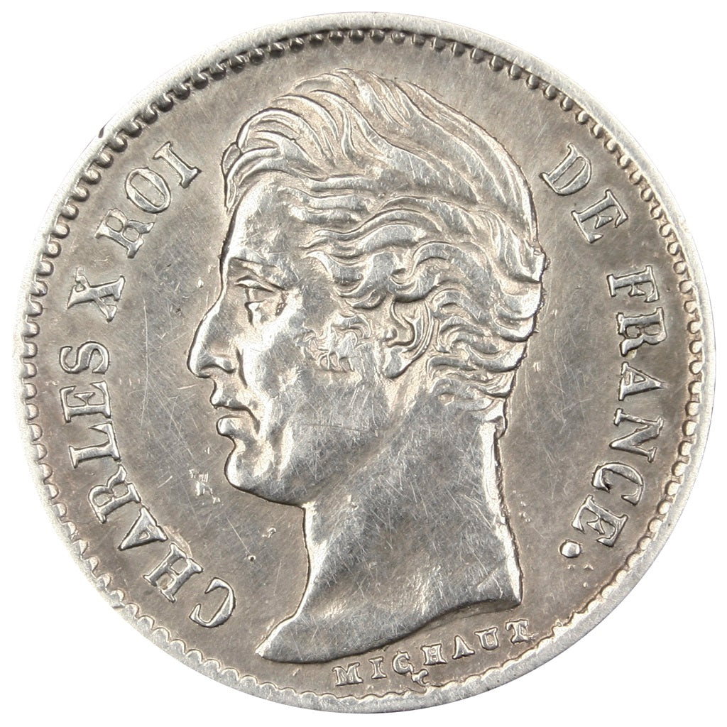 FRANCE, Charles X, 1/4 Franc, 1826, Paris, KM #722.1, EF(40-45), Silver,...