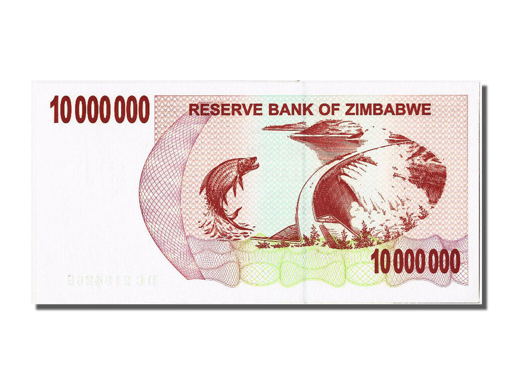Banknote, Zimbabwe, 10 Million Dollars, 2008, 2008-01-01, UNC(65-70)