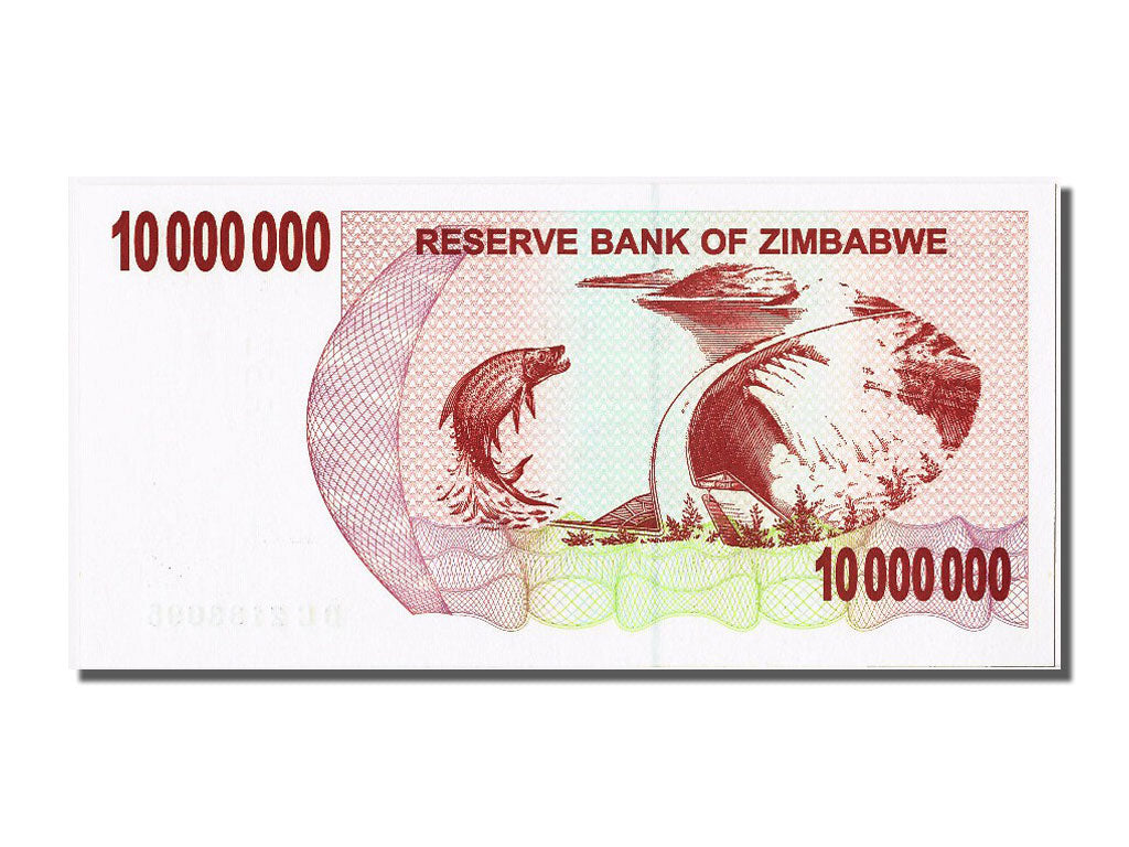 Zimbabwe, 10 Million Dollars, 2008, KM #55b, 2008-01-01, UNC(65-70), DC2183095