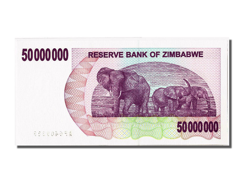 Banknote, Zimbabwe, 50 Million Dollars, 2008, 2008-04-02, UNC(65-70)