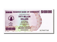 Banknote, Zimbabwe, 50 Million Dollars, 2008, 2008-04-02, UNC(63)