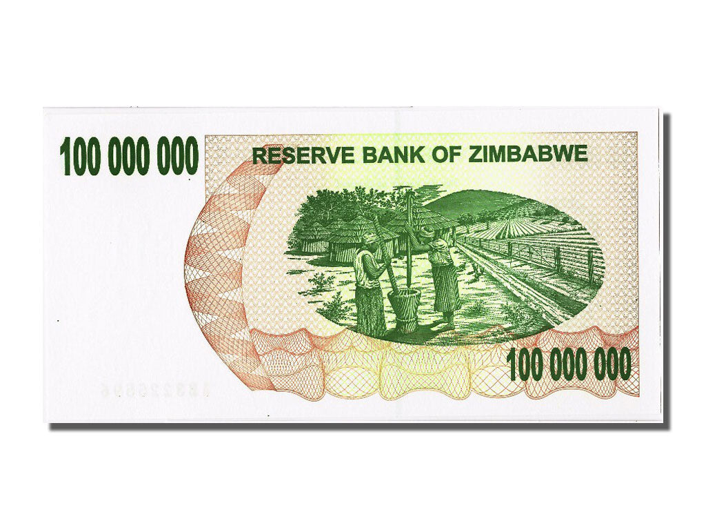 Banknote, Zimbabwe, 100 Million Dollars, 2008, 2008-05-02, UNC(65-70)