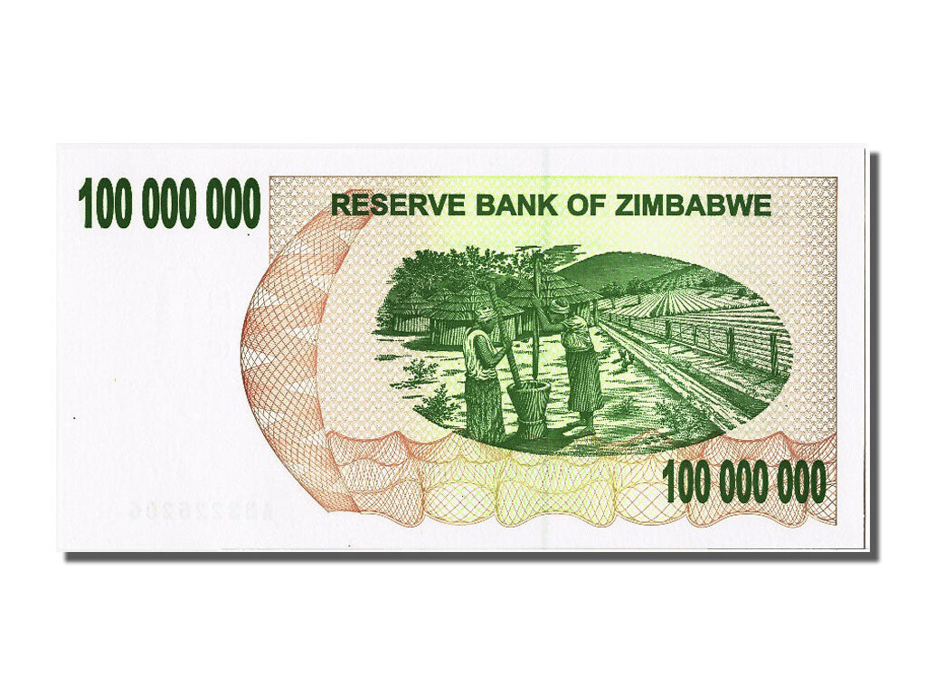 Banknote, Zimbabwe, 100 Million Dollars, 2008, 2008-05-02, UNC(65-70)