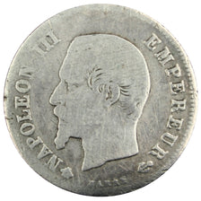 FRANCE, Napoléon III, 20 Centimes, 1860, Strasbourg, KM #778.2, F(12-15), Silver
