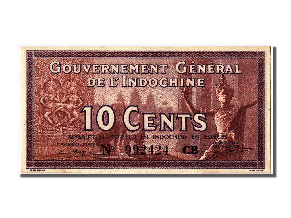 French Indo-China, 10 Cents, KM #85d, UNC(65-70), 992424 CB