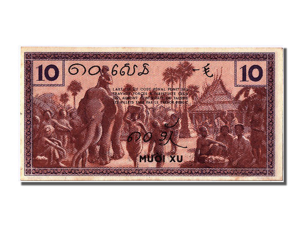French Indo-China, 10 Cents, KM #85d, UNC(65-70), 992424 CB