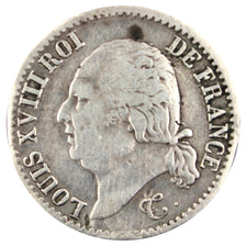 FRANCE, Louis XVIII, 1/4 Franc, 1823, Paris, KM #714.1, VF(20-25), Silver,...