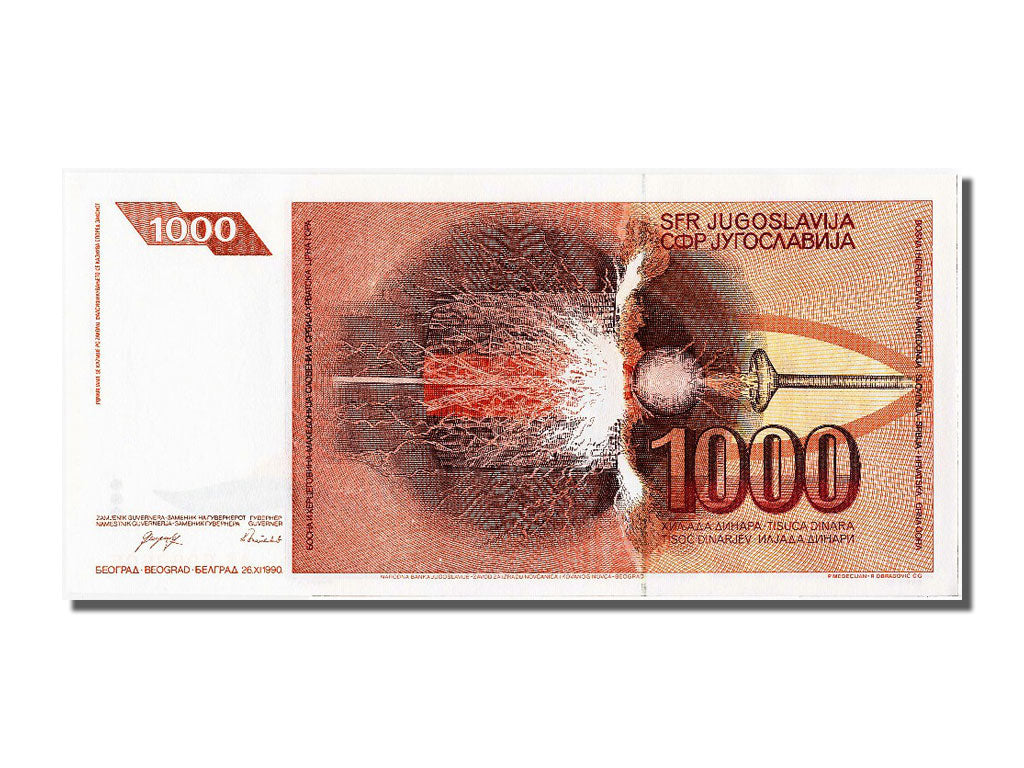 Banknote, Yugoslavia, 1000 Dinara, 1990, 1990-11-26, UNC(65-70)
