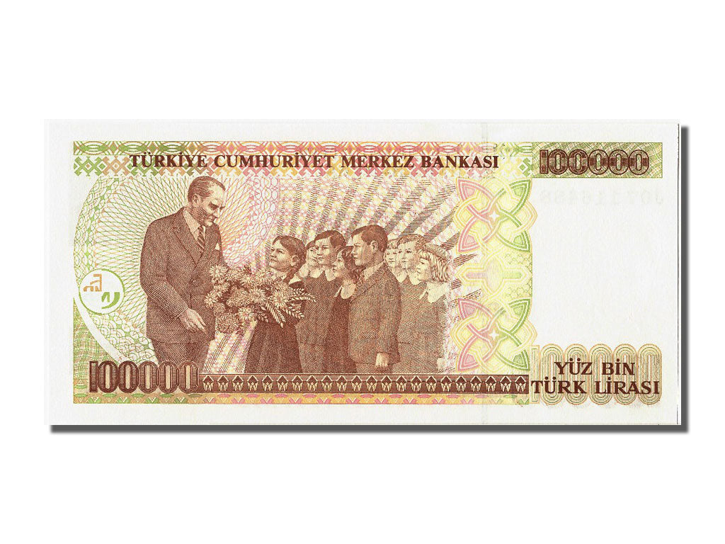 Turkey, 100,000 Lira, 1970, KM #206, UNC(65-70), J07 116488