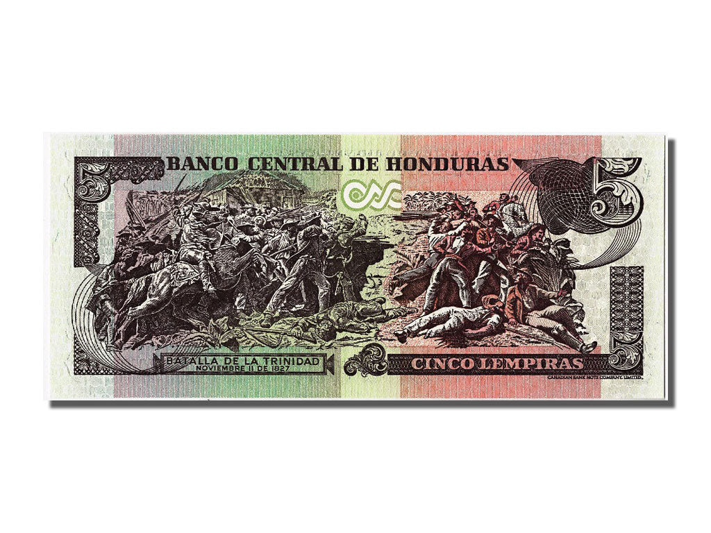 Banknote, Honduras, 5 Lempiras, 2004, 2004-08-26, UNC(65-70)