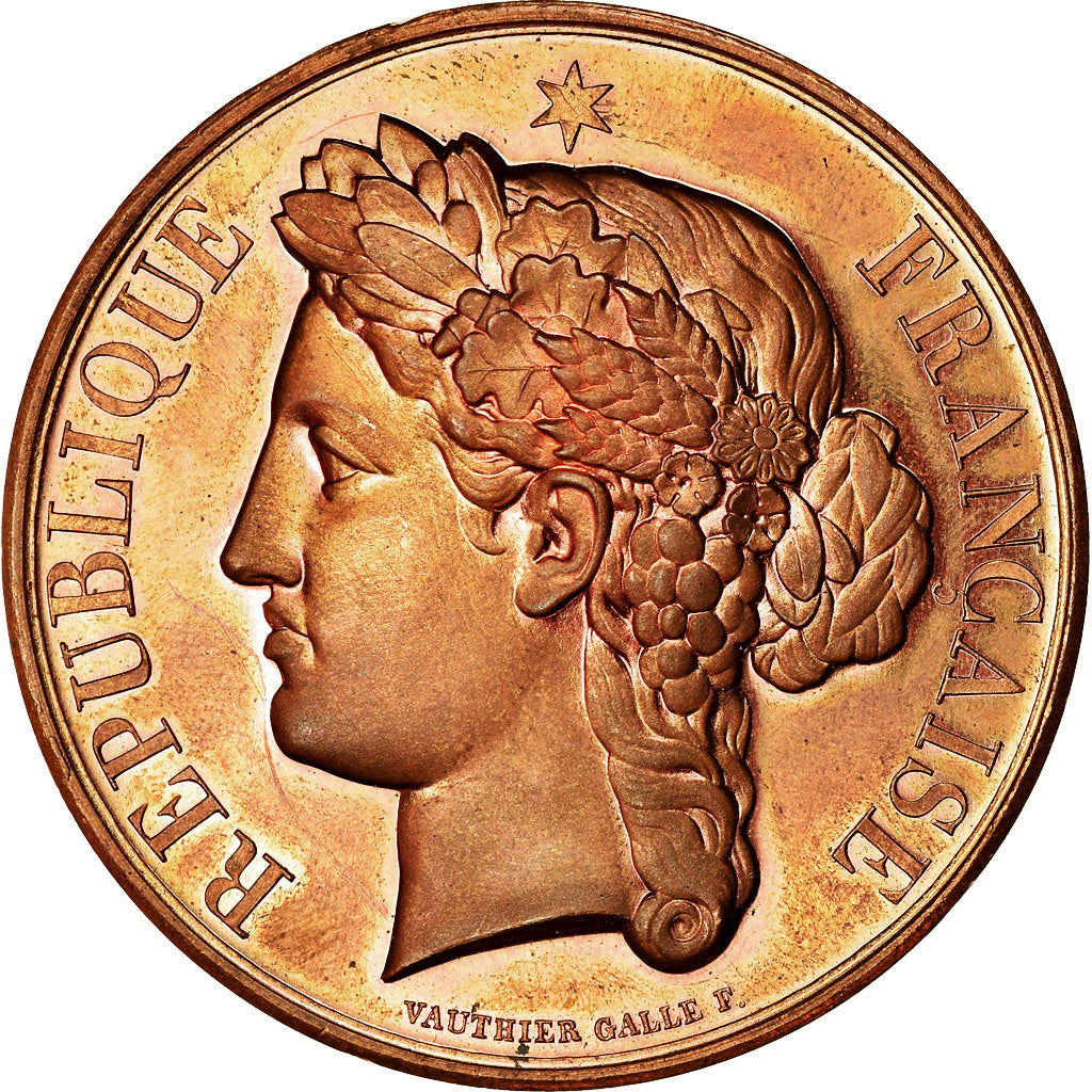 France, Medal, Concours d'Agriculture, Marianne, Vauthier Galle, AU(55-58)