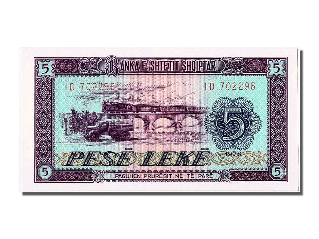 Banknote, Albania, 5 Lekë, 1976, UNC(65-70)