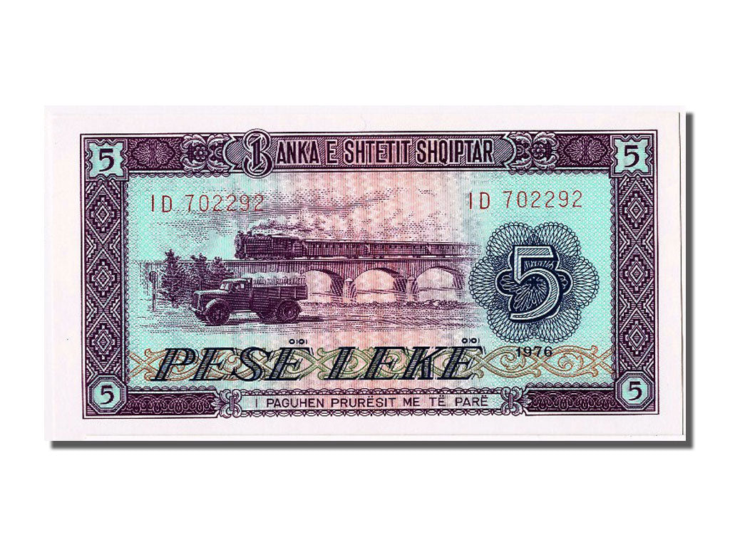 Banknote, Albania, 5 Lekë, 1976, UNC(65-70)