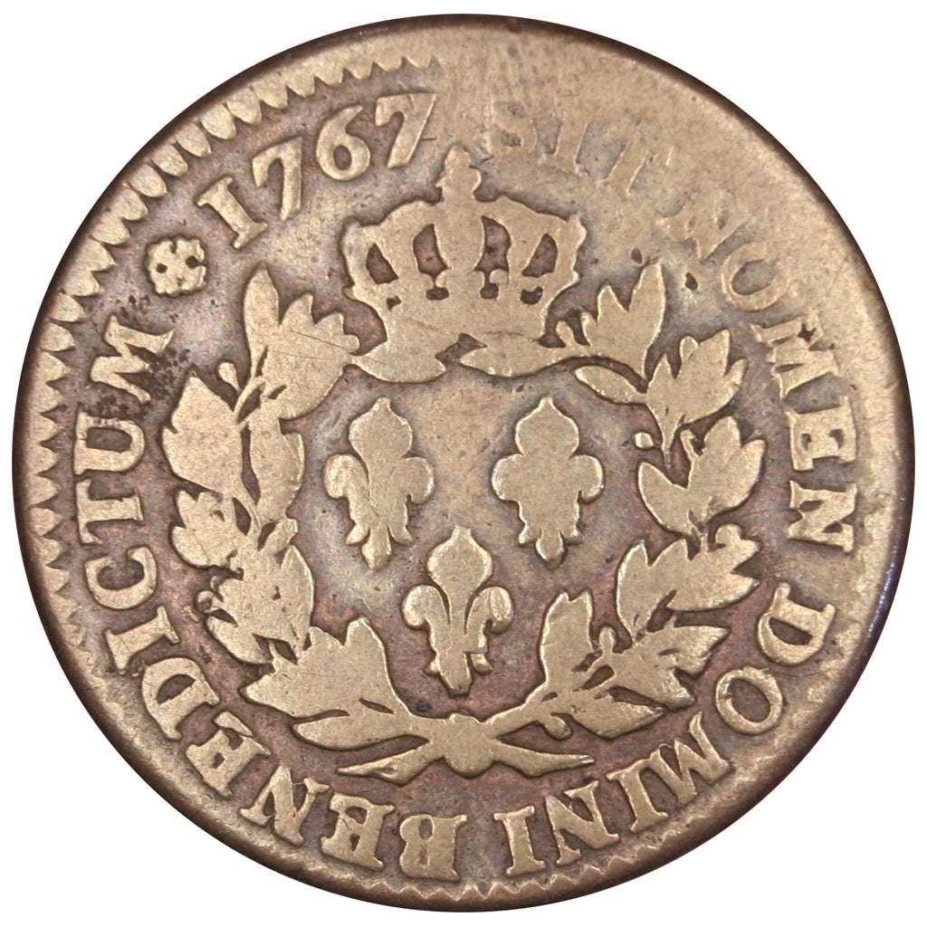 General Colony, Sol, 1767, Paris, VF(20-25), Copper, Lecompte #277, 12.04