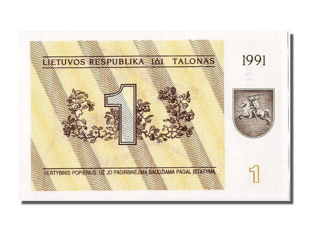 Geldschein, Lithuania, 1 (Talonas), 1991, UNZ