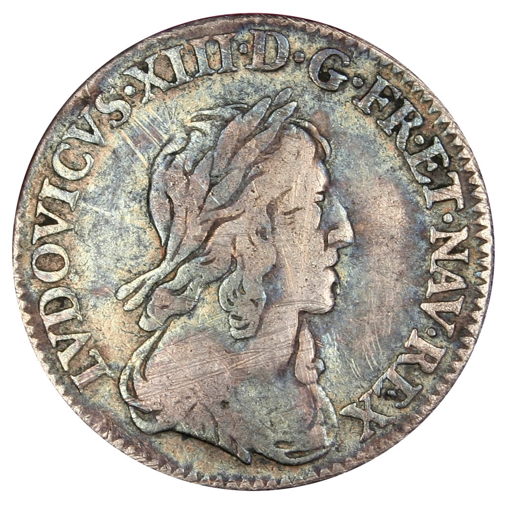 FRANCE, 1/12 Ecu, 1643, Paris, VF(20-25), Silver, Gadoury #46, Droulers #126,...