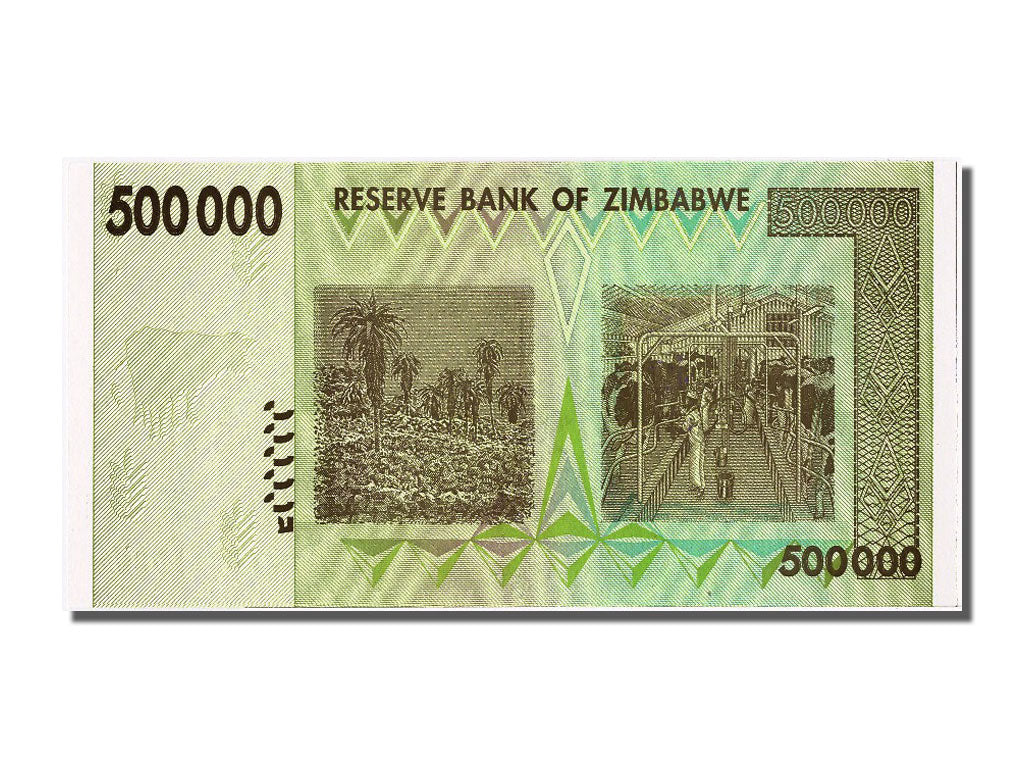 Billete, 500,000 Dollars, 2008, Zimbabue, UNC