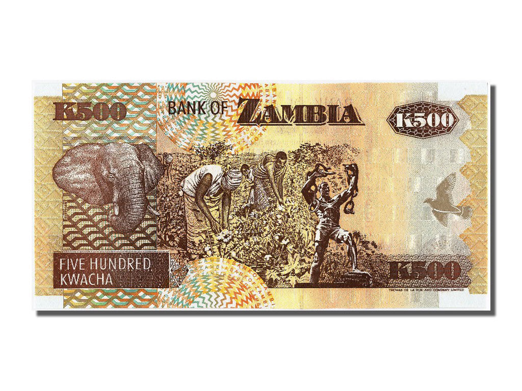 Billete, 500 Kwacha, 2001, Zambia, UNC
