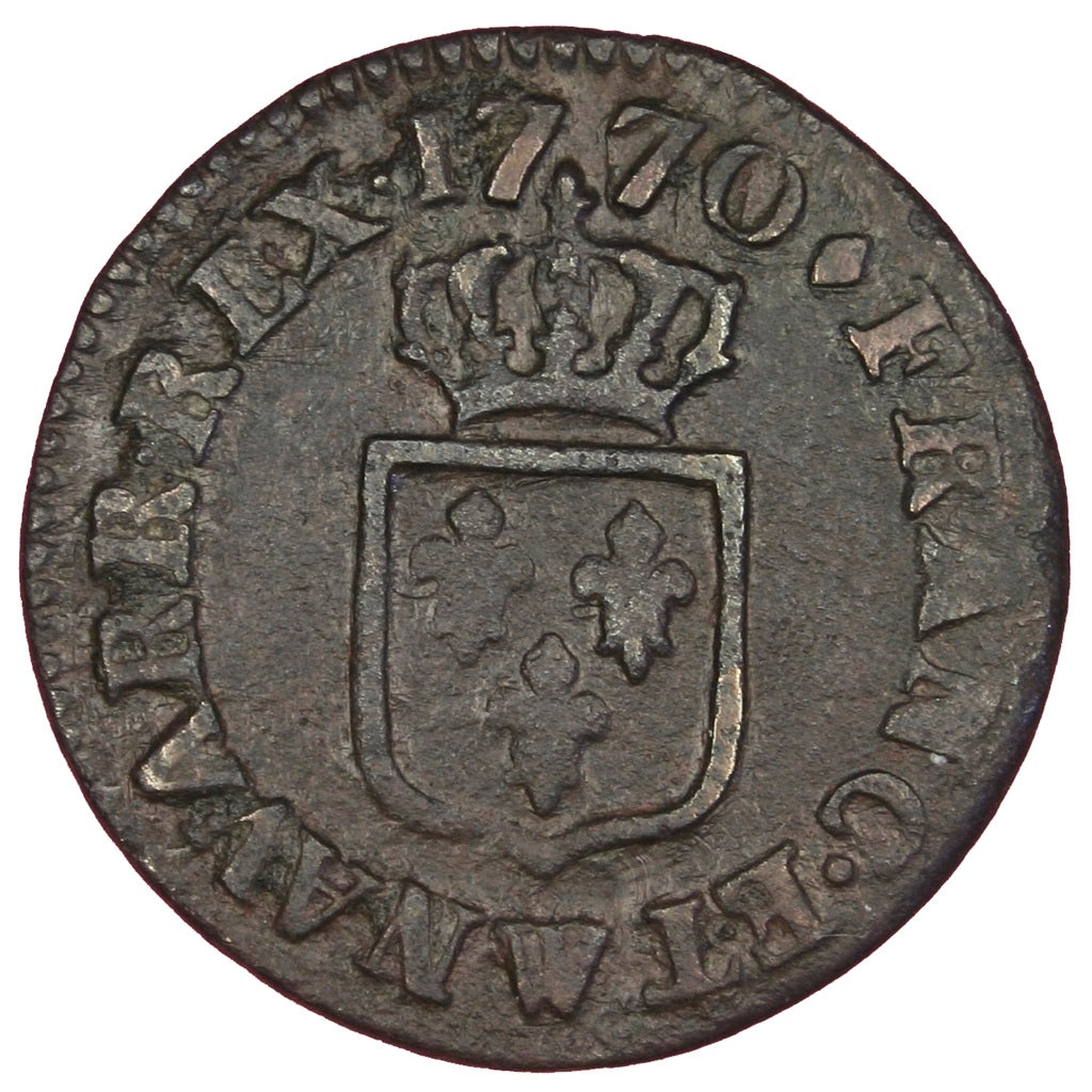 FRANCE, Liard à la vieille tête, Liard, 1770, Lille, KM #543.11, VF(30-35), Copp