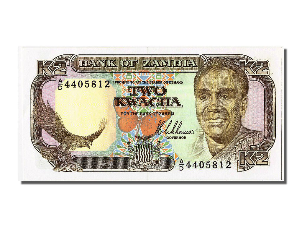Zambia, 2 Kwacha, KM #29a, UNC(65-70), A/D4405812