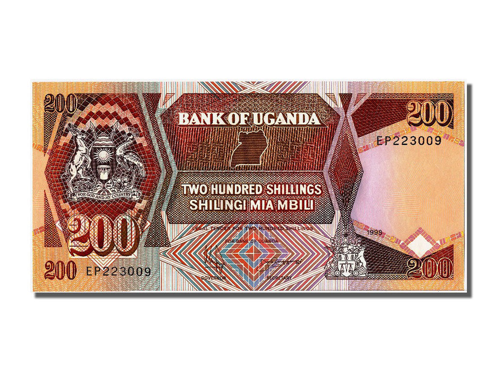 Uganda, 200 Shillings, 1998, KM #32b, UNC(65-70), EP223009