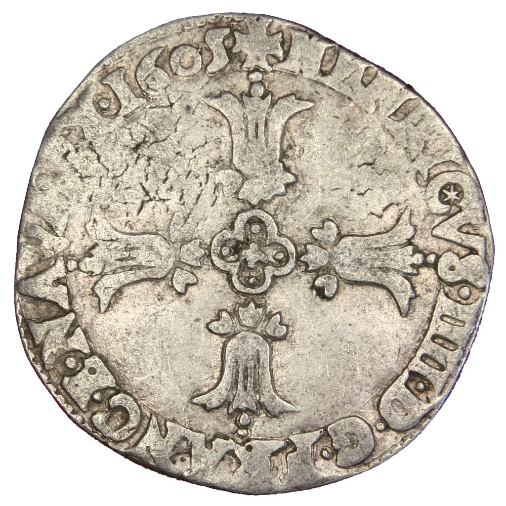 FRANCE, 1/4 Ecu, 1605, Bayonne, VF(20-25), Silver, Sombart #4686, 9.41