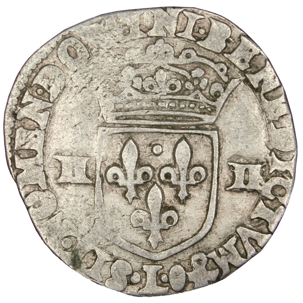 FRANCE, 1/4 Ecu, 1605, Bayonne, VF(20-25), Silver, Sombart #4686, 9.41