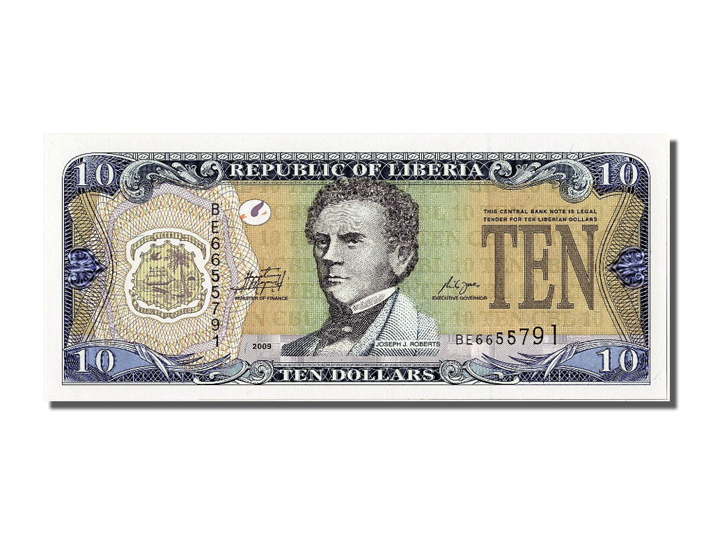 Banknote, Liberia, 10 Dollars, 2009, UNC(65-70)