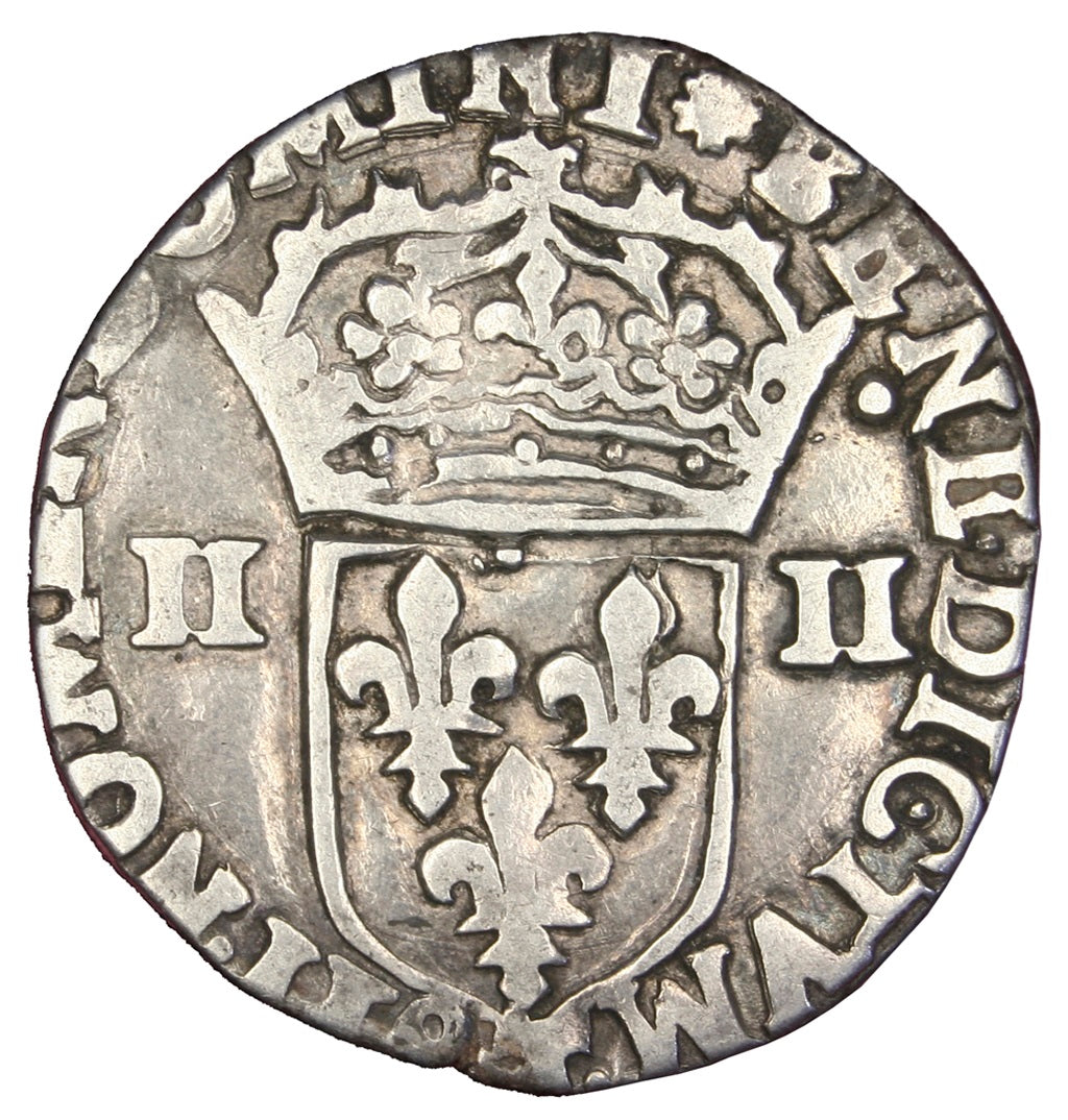 Francia, 1/4 Ecu, 1600, Nantes, MB+, Argento, Sombart:4686