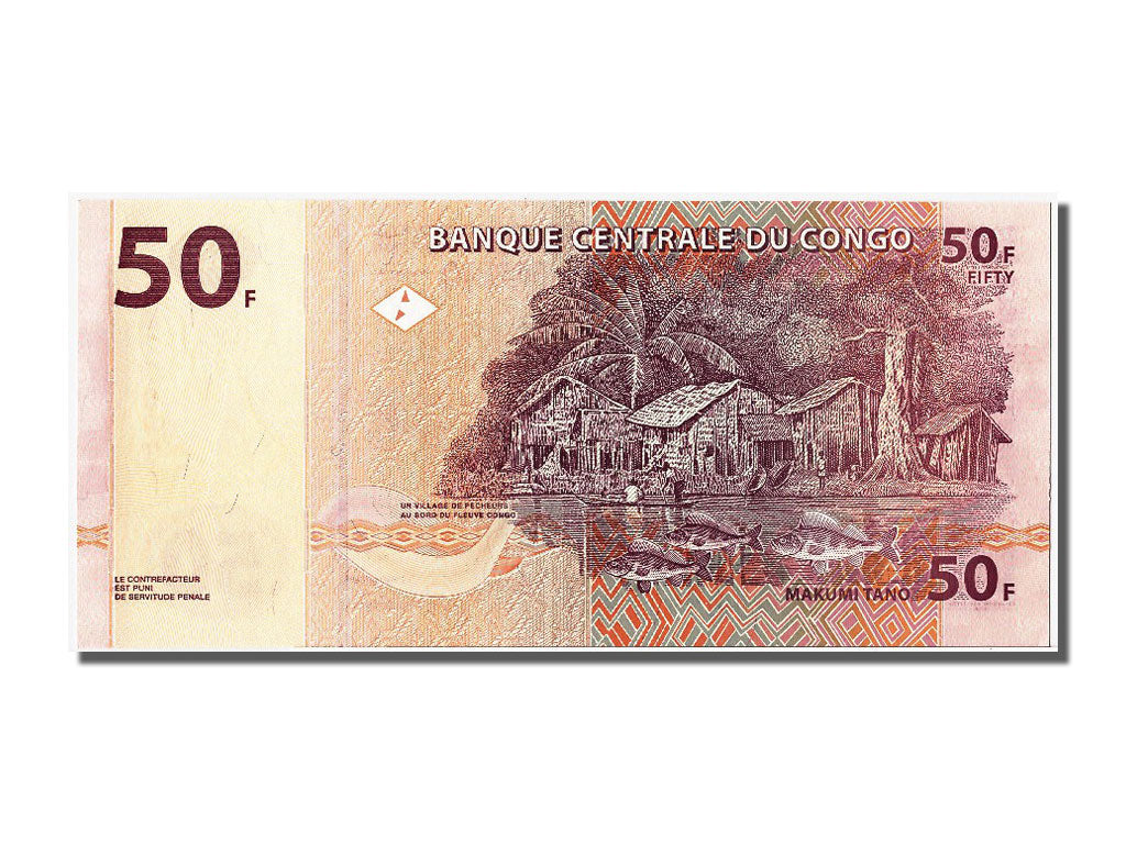 Geldschein, Congo Democratic Republic, 50 Francs, 2000, 2000-01-04, UNZ