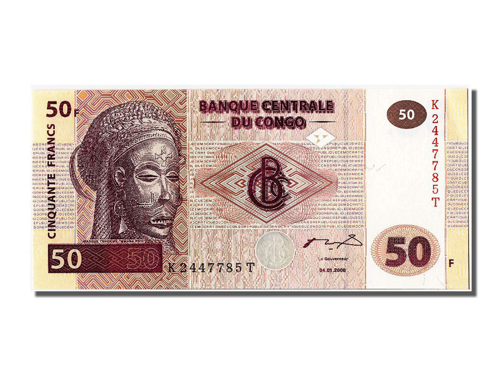 Geldschein, Congo Democratic Republic, 50 Francs, 2000, 2000-01-04, UNZ