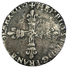 FRANCE, 1/8 Ecu, 1587, Paris, VF(20-25), Silver, Sombart #4664, 4.24