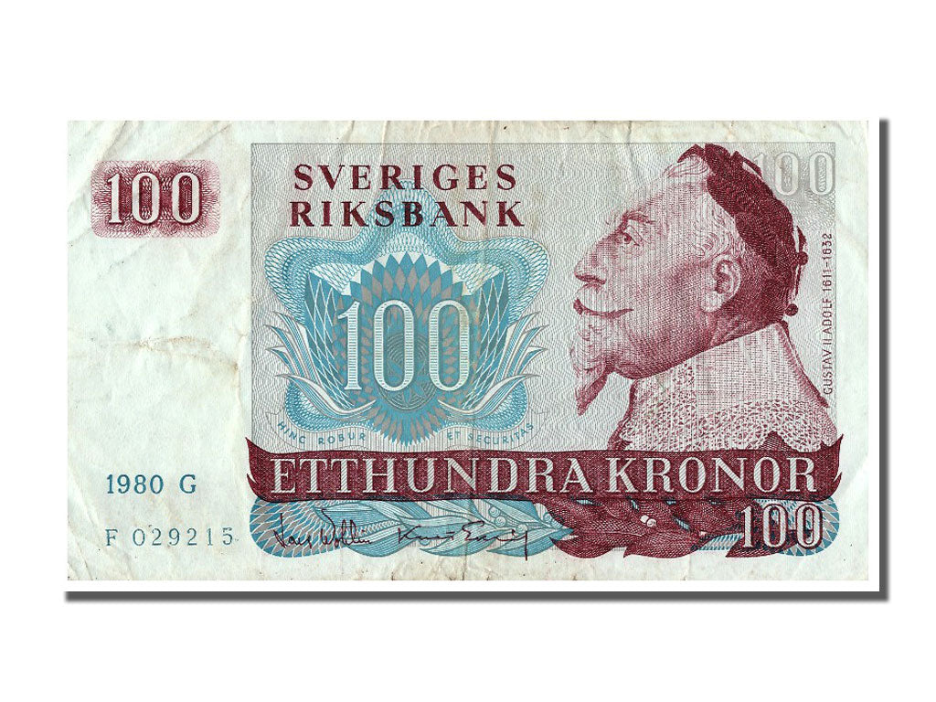 Sweden, 100 Kronor, 1980, KM #54c, VF(20-25), F 029215