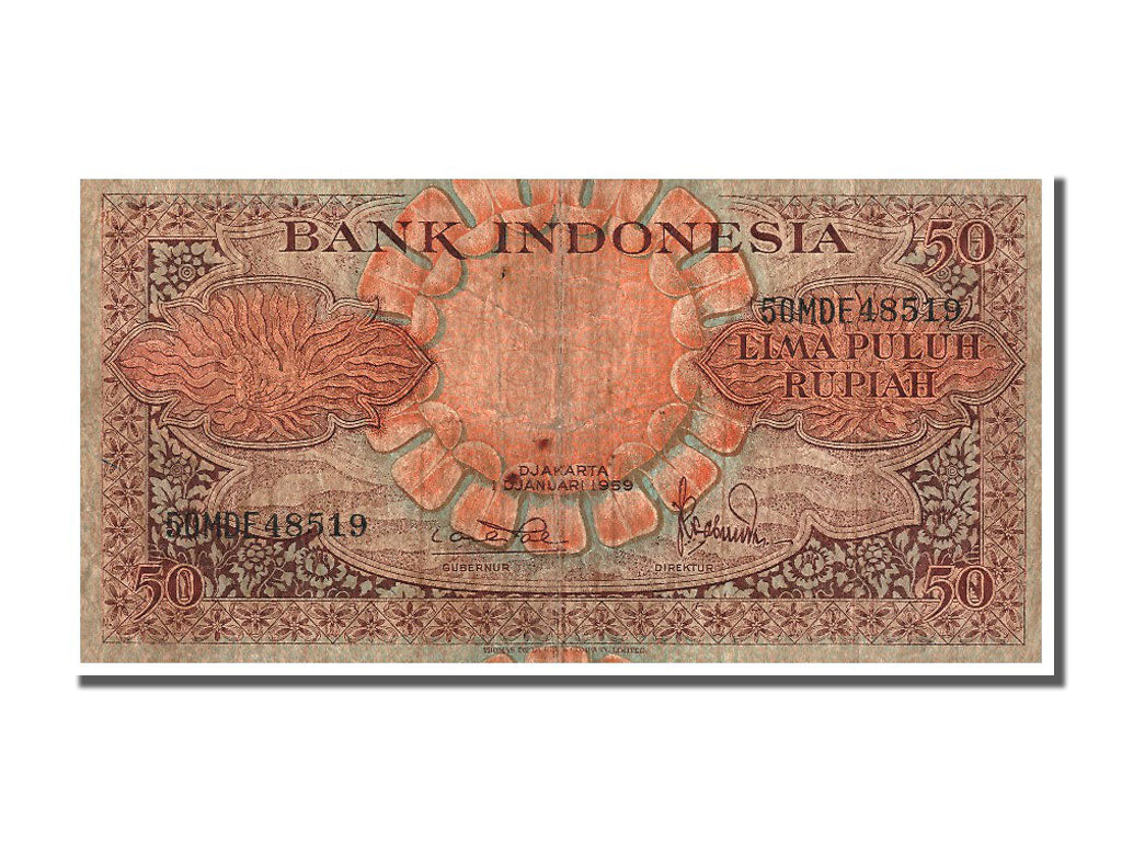 Indonesia, 50 Rupiah, 1959, 1959-01-01, VF(20-25), 50MDE48519