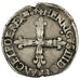 FRANCE, 1/4 Ecu, 1589, Nantes, VF(20-25), Silver, Sombart #4662, 9.54