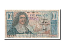 Billete, 10 Francs, África ecuatorial francesa, BC+