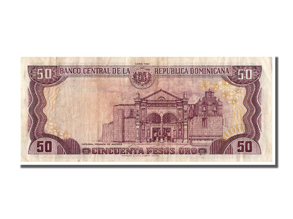 Dominican Republic, 50 Pesos Oro, 1991, KM #135a, EF(40-45), A096690Y
