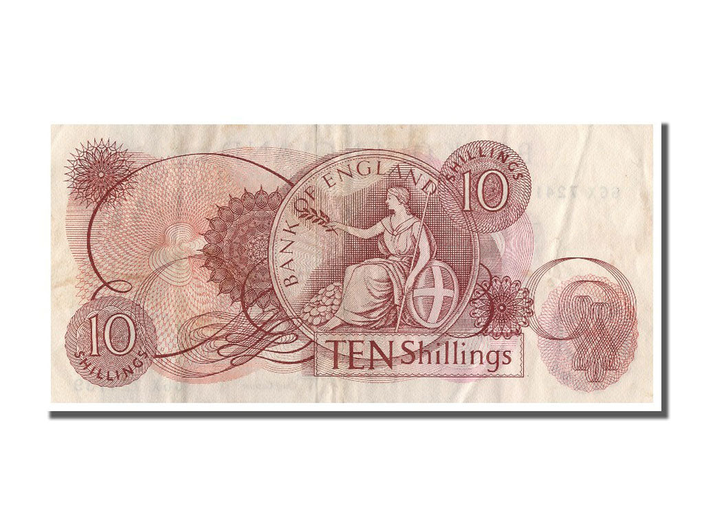 Great Britain, 10 Shillings, KM #373c, AU(50-53), 66X 724139